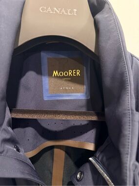 MooRER Verona Navy Waterproof Jacket (Size 56) - Near New Condition